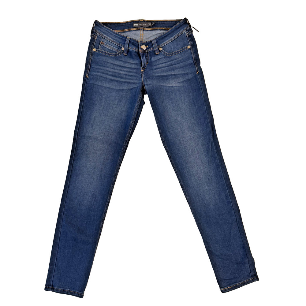 Levis Jeans Womens 1 25 Skinny Low Rise Blue Denim Y2K Indie Sleaze‎